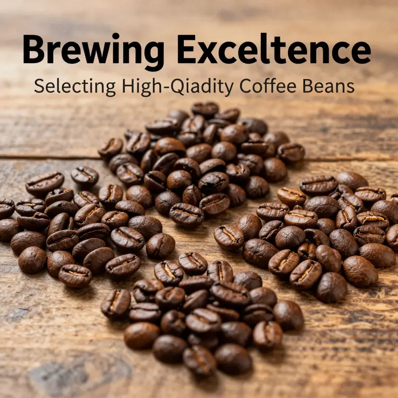A visual showcase of diverse, high-quality coffee beans emphasizing selection criteria.
