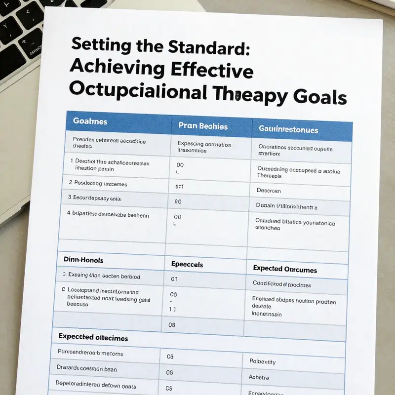 Illustration of SMART criteria for goal-setting in occupational therapy.