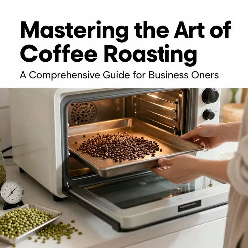 Illustration depicting the key stages of coffee roasting, including drying, first crack, second crack, and cooling.