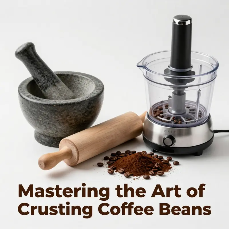 Exploring blade and burr grinders for crushing coffee beans.