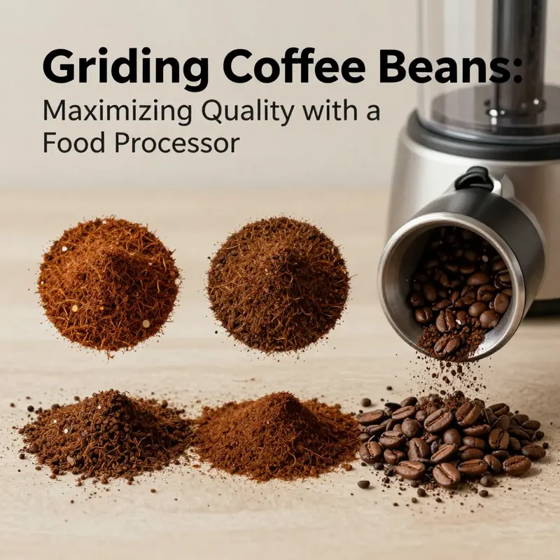 Exploring the pros and cons of grinding coffee beans in a food processor.