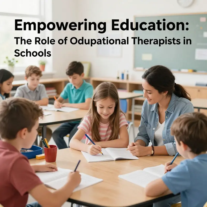 Occupational therapists actively engaging students in classroom activities to enhance their participation.