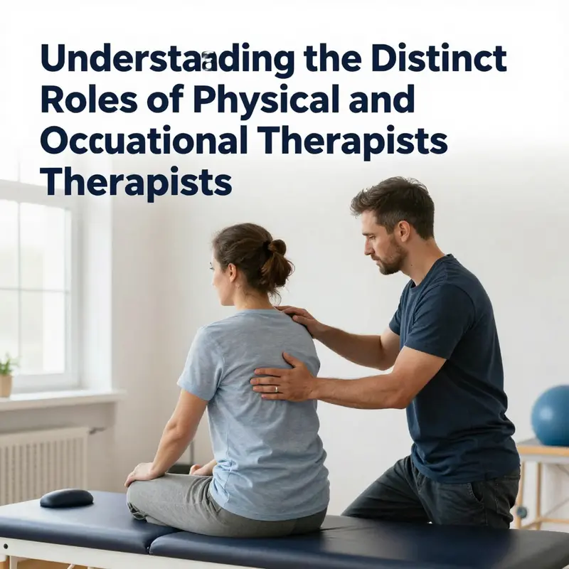 Illustration of key differences in focus areas between physical and occupational therapists.