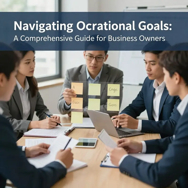 A visual representation of a business owner navigating their career pathways and setting occupational goals.