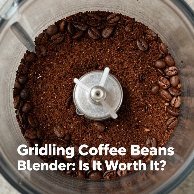 Illustration of the uneven grind size produced by a blender.