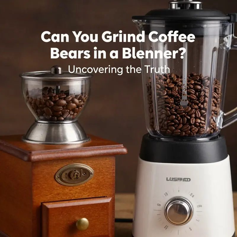 The difference in grind size between a blender and a burr grinder highlights the inconsistency issue.