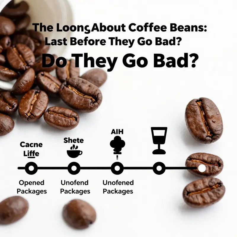 Contrasting fresh and spoiled coffee beans showcasing safety risks.