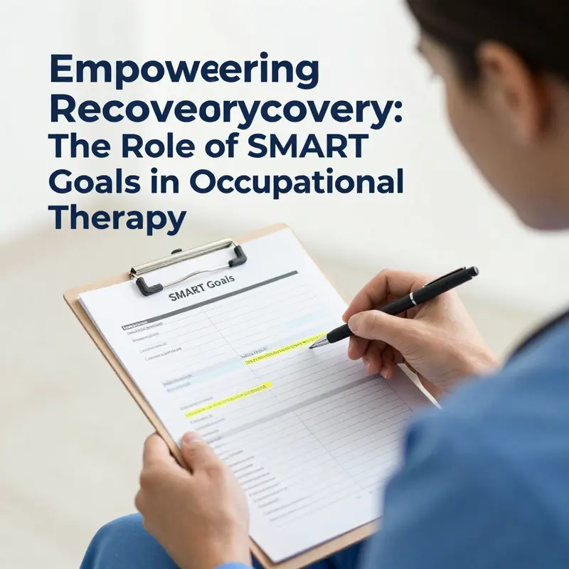 An overview of the SMART goal framework tailored for occupational therapy.