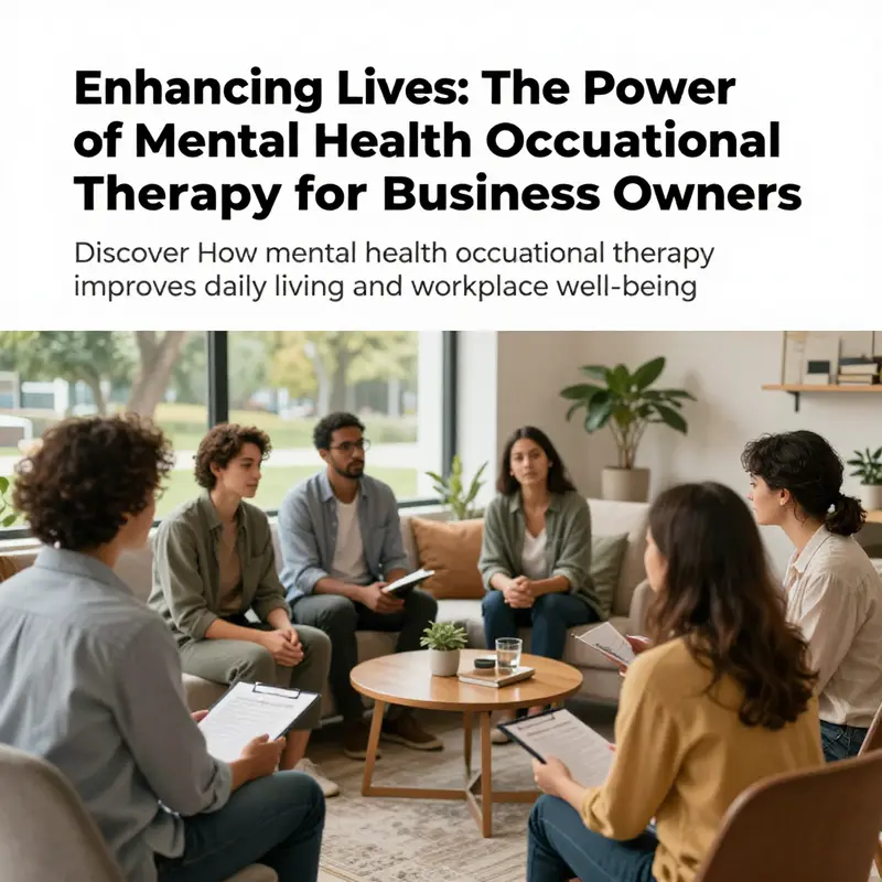 A diverse group of individuals engaged in therapeutic activities focusing on mental health and occupational therapy.