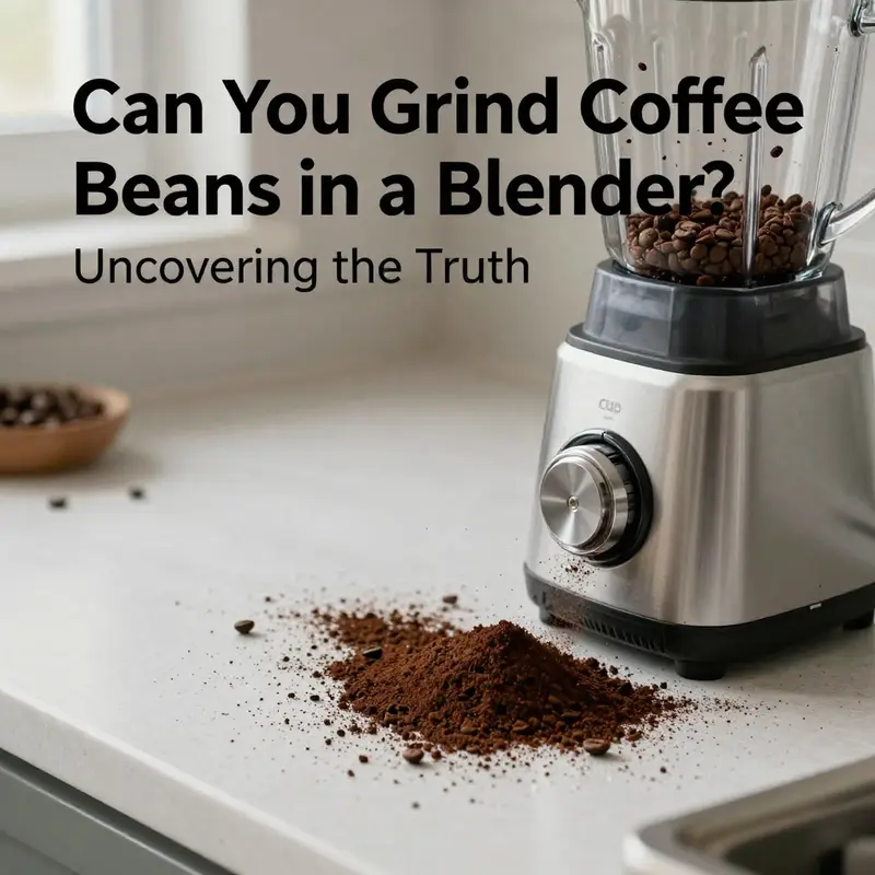 The difference in grind size between a blender and a burr grinder highlights the inconsistency issue.