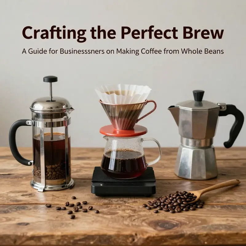 A simple setup for cold brew coffee preparation, emphasizing ease and accessibility for beginners.