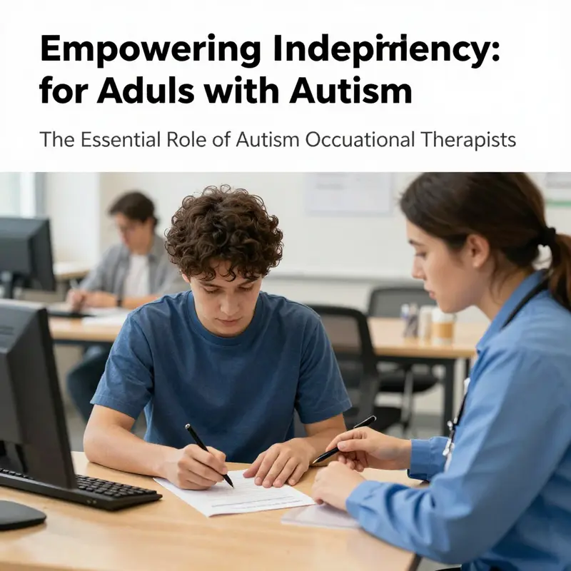 An occupational therapist helps a child develop fine motor skills through engaging play-based activities.