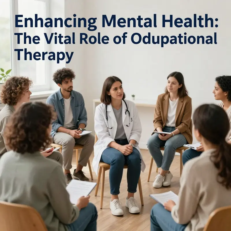 A therapist interacting with clients in a supportive environment, highlighting the essential role of occupational therapy in mental health.