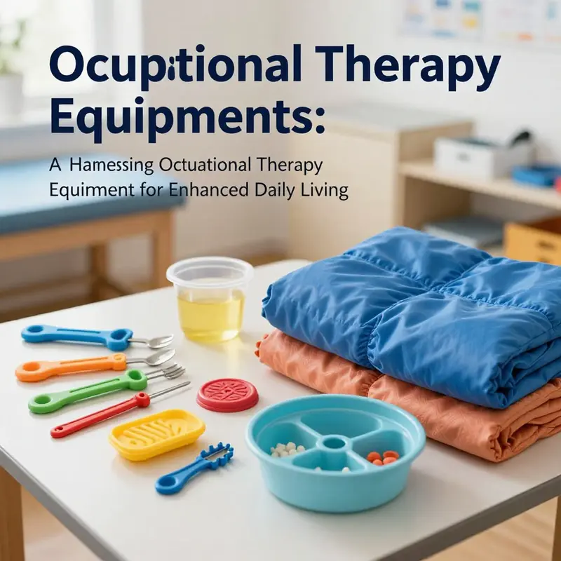 An array of occupational therapy tools essential for enhancing daily living and rehabilitation.