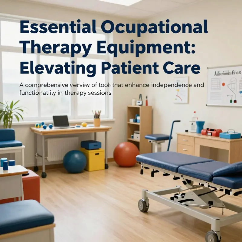 A view of an occupational therapy room showcasing various equipment aimed at helping patients regain independence.