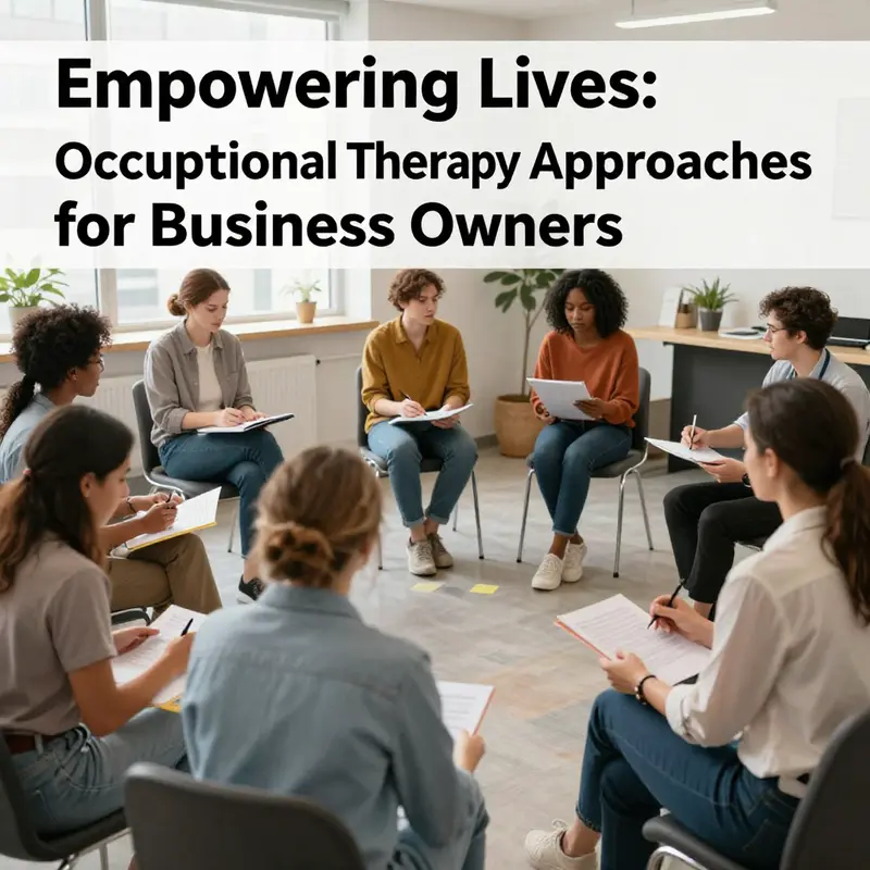 Employees engaged in an occupational therapy session, showcasing diverse therapeutic activities.