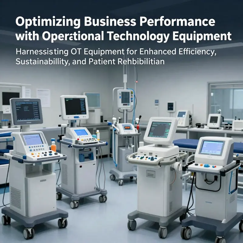 A collage of operational technology equipment highlighting their diverse applications in various sectors.