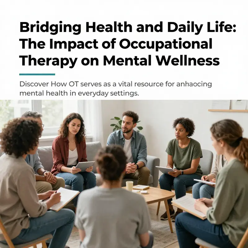 A diverse group of individuals participating in therapeutic activities demonstrating the positive impact of occupational therapy on mental health.