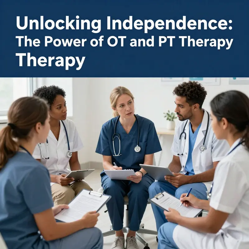 A therapist demonstrating techniques that illustrate the foundations of OT and PT therapies.