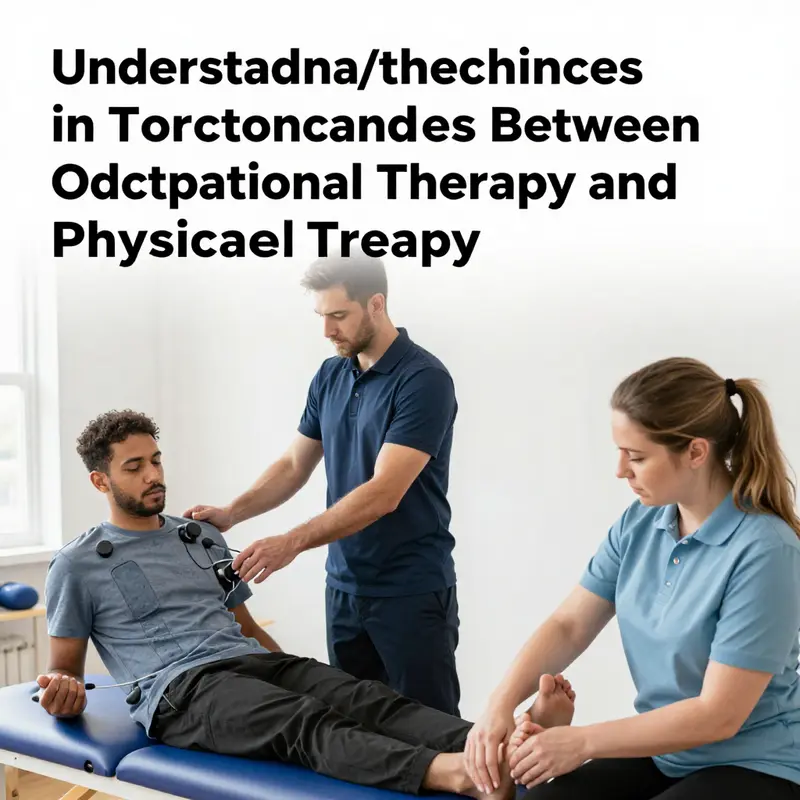 A comparative visualization of the distinct goals of occupational therapy and physical therapy.