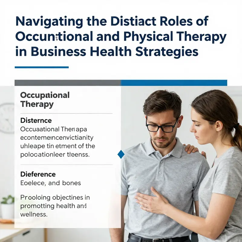 A chart showcasing the distinct goals of occupational therapy and physical therapy for better understanding.