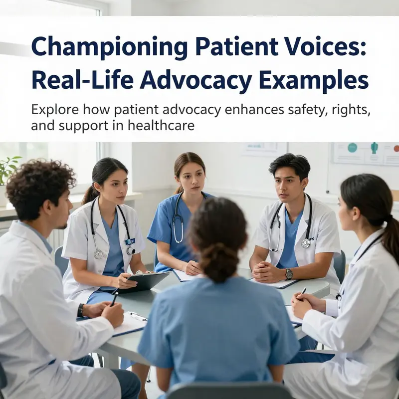 A team of healthcare workers focused on enhancing patient advocacy practices in their organization.