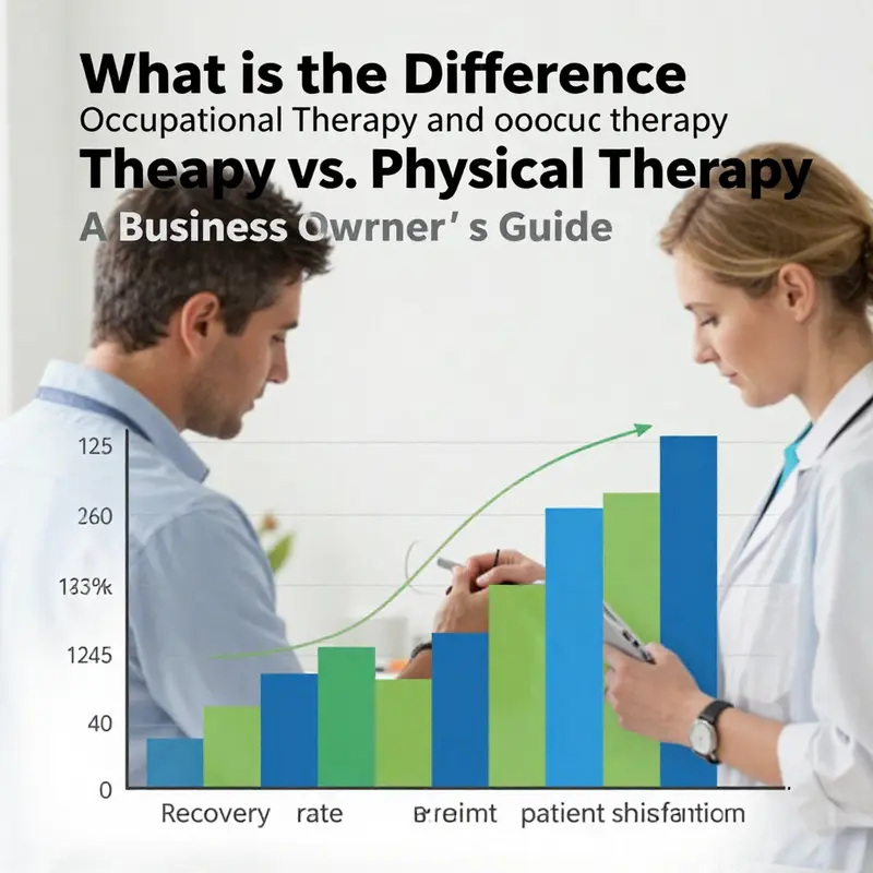 Infographic detailing the core focus and goals of occupational therapy versus physical therapy.