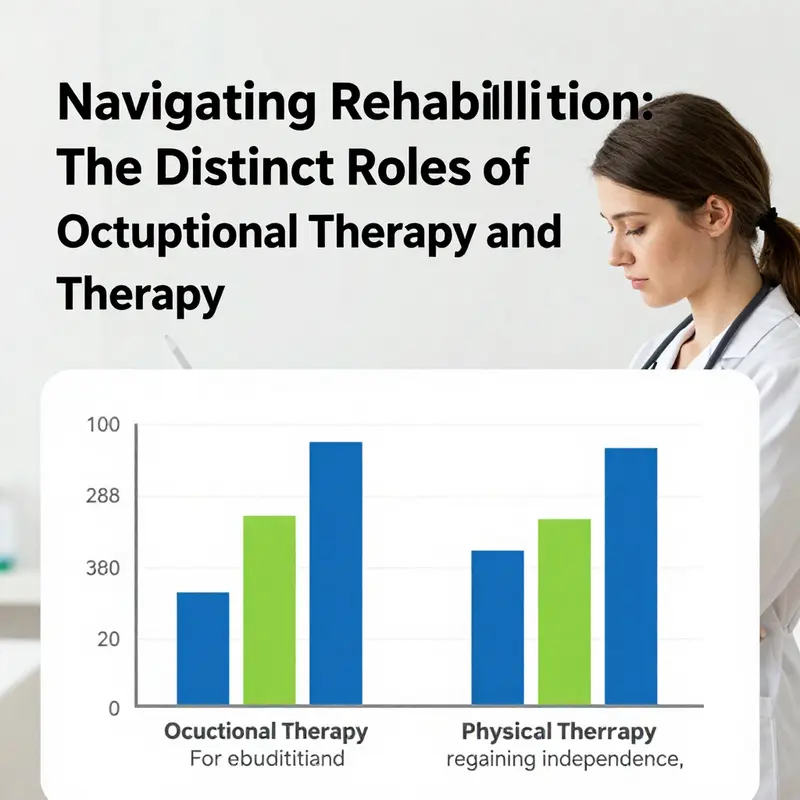 Goals and objectives highlighting the distinct focuses of occupational therapy and physical therapy.