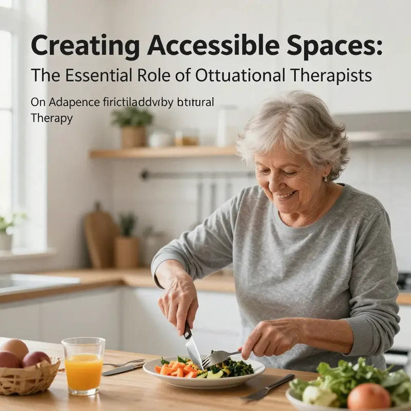 An occupational therapist assessing a patient’s home environment for adaptive modifications.