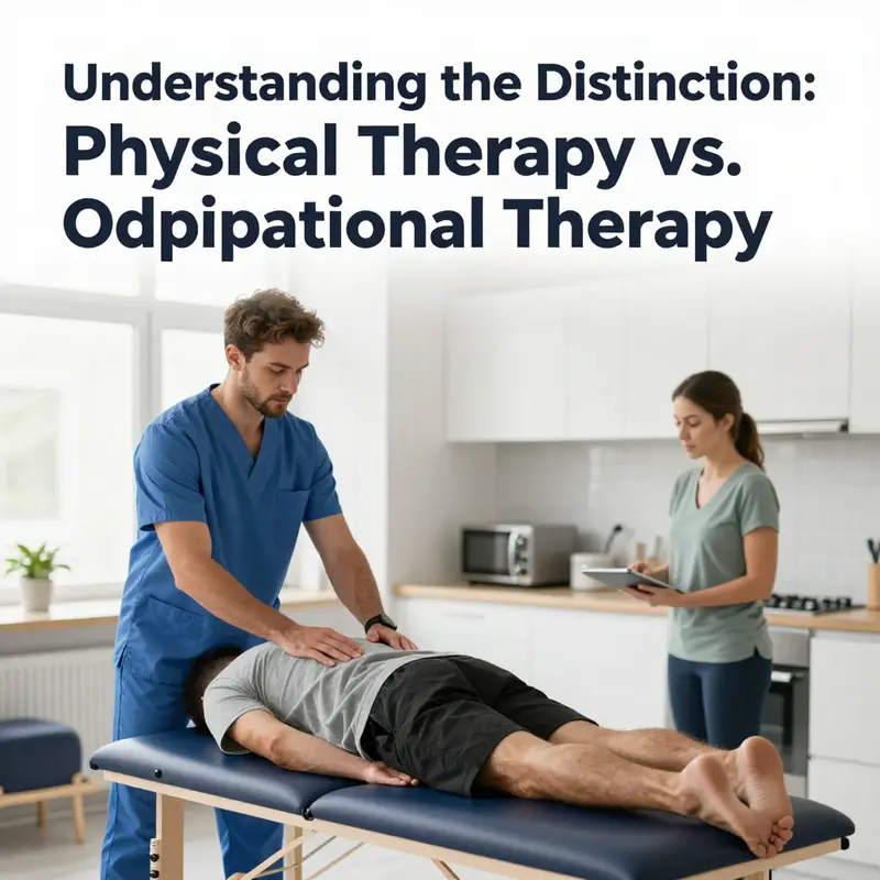 Comparison of goals between Physical Therapy and Occupational Therapy.