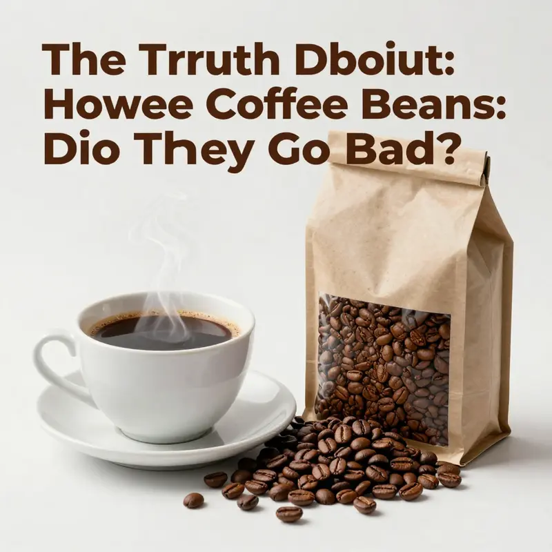 Contrasting fresh and spoiled coffee beans showcasing safety risks.