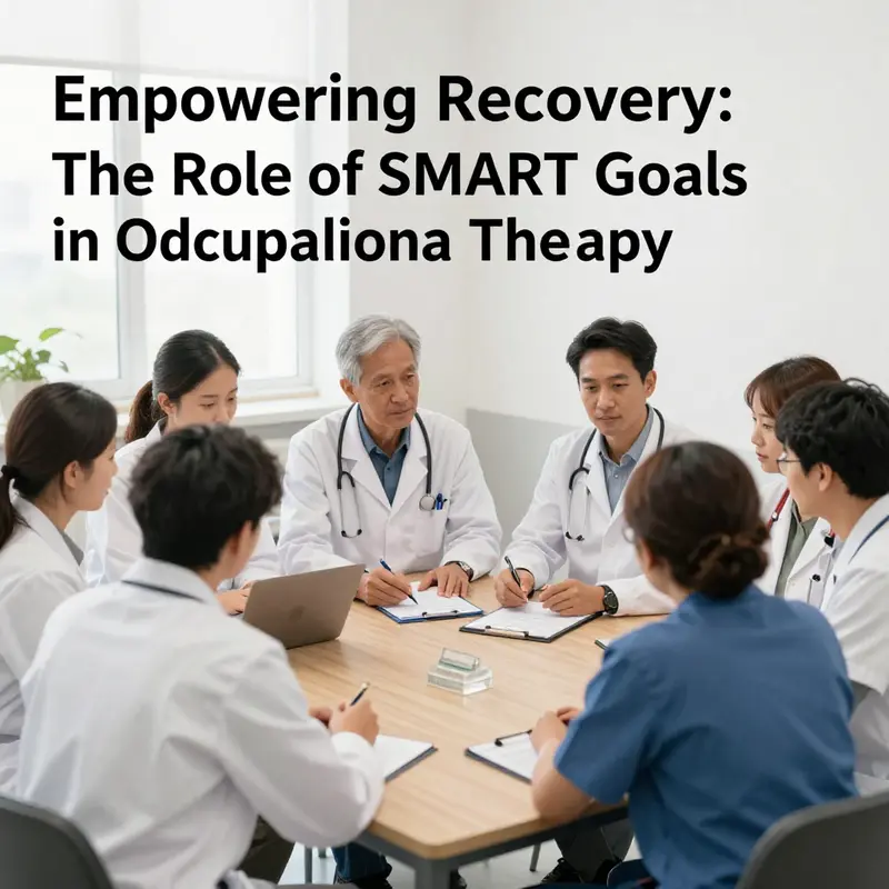 An overview of the SMART goal framework tailored for occupational therapy.