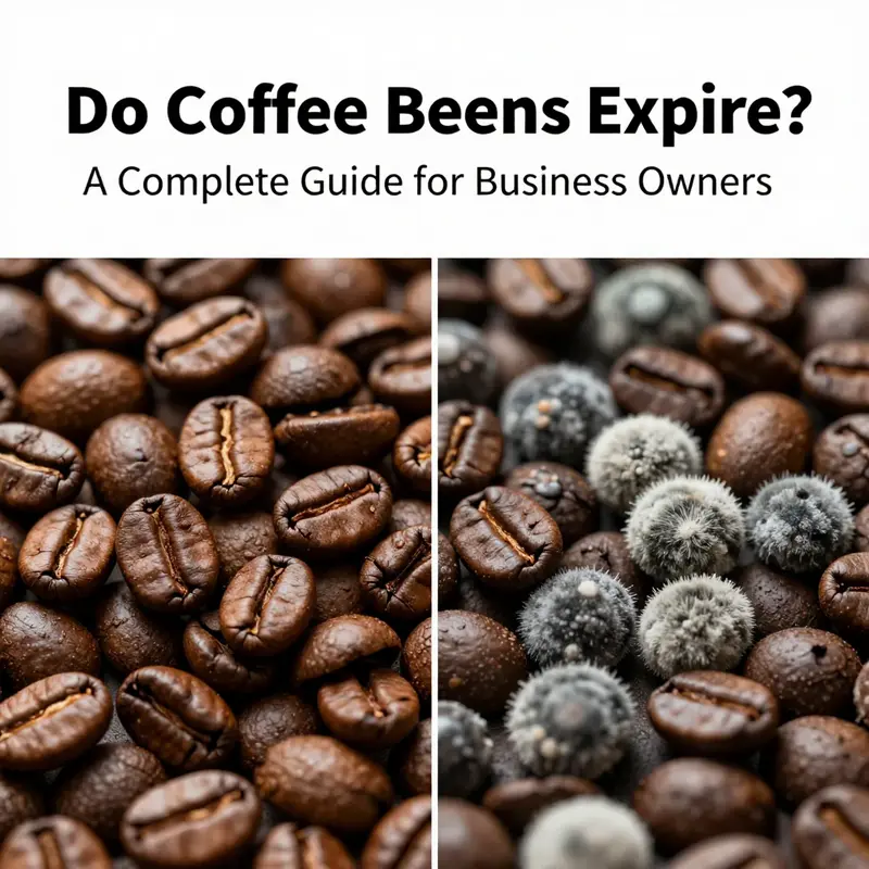 Visual timeline showcasing the ‘best-by’ dates of coffee beans and flavor degradation stages.