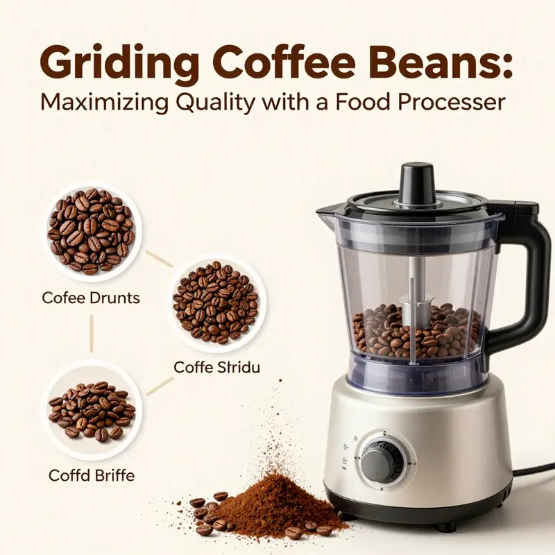 Exploring the pros and cons of grinding coffee beans in a food processor.