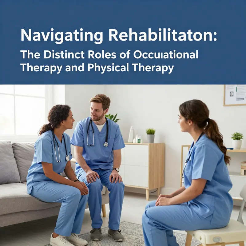 Goals and objectives highlighting the distinct focuses of occupational therapy and physical therapy.