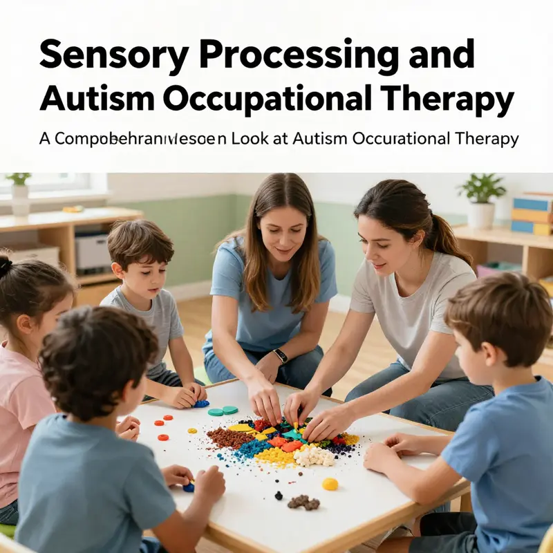 A child learns essential daily living skills in an engaging occupational therapy session.
