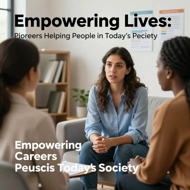 A social worker providing guidance and support in a welcoming environment.