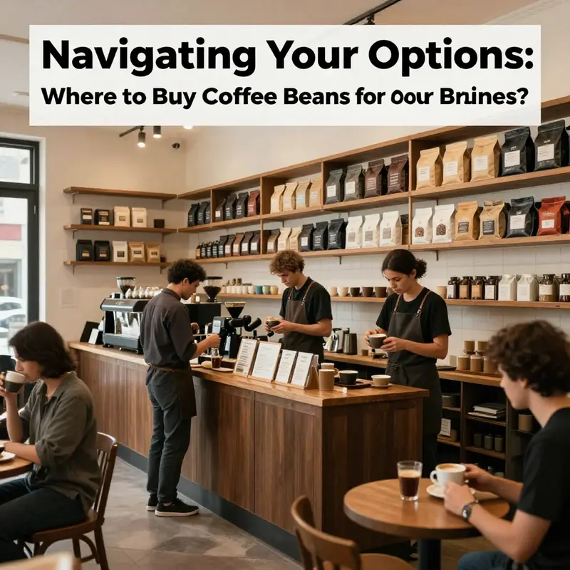 A vibrant specialty coffee shop with a selection of freshly roasted coffee bean options.