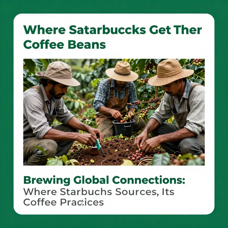 Key coffee-growing regions supplying Starbucks, showcasing the global landscape of coffee agriculture.