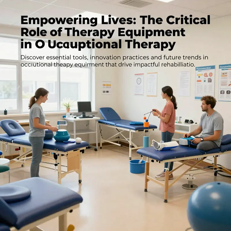 A busy occupational therapy clinic featuring diverse therapy equipment in use, illustrating the role of therapy in improving patient outcomes.