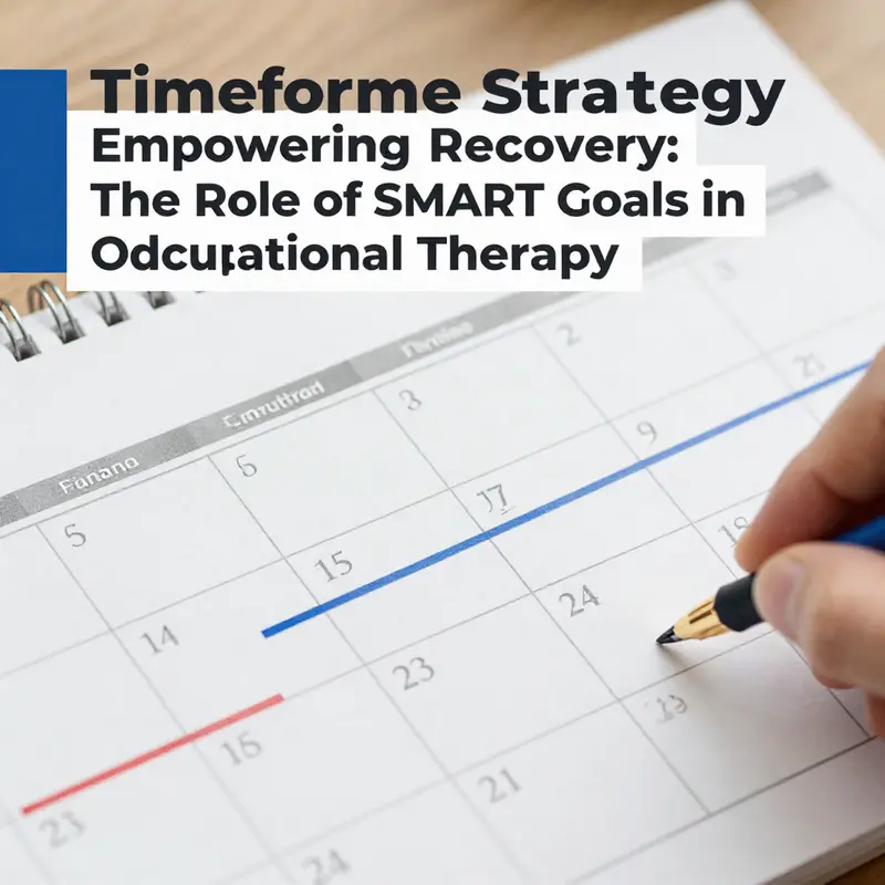 An overview of the SMART goal framework tailored for occupational therapy.