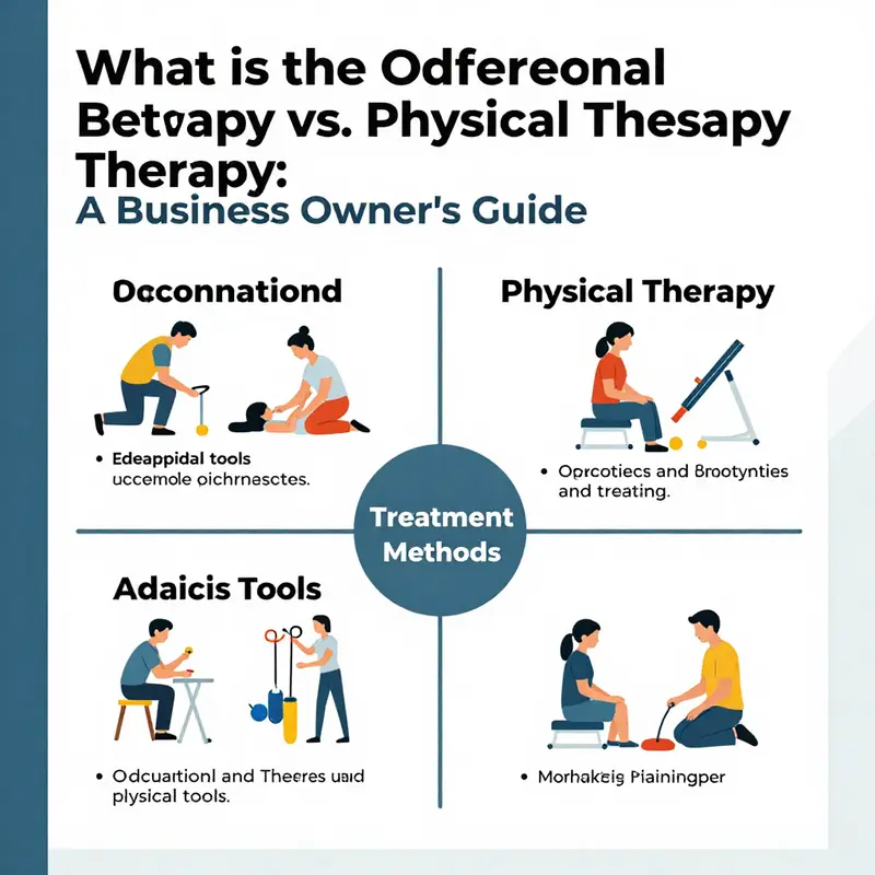 Infographic detailing the core focus and goals of occupational therapy versus physical therapy.