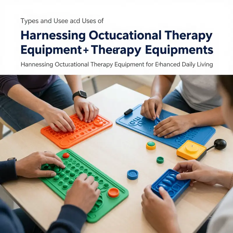 An array of occupational therapy tools essential for enhancing daily living and rehabilitation.