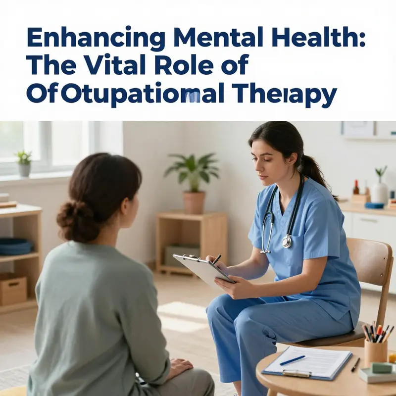 An occupational therapist actively engaging with a client, illustrating the supportive role of OT in mental health.