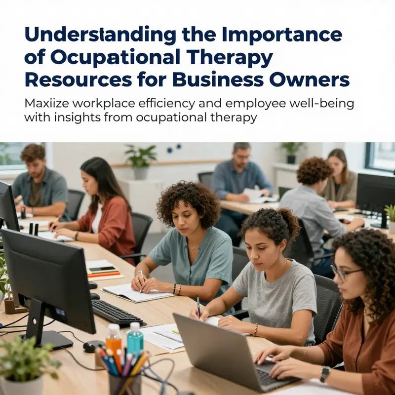 An illustration depicting a diverse workplace environment enriched by occupational therapy practices.