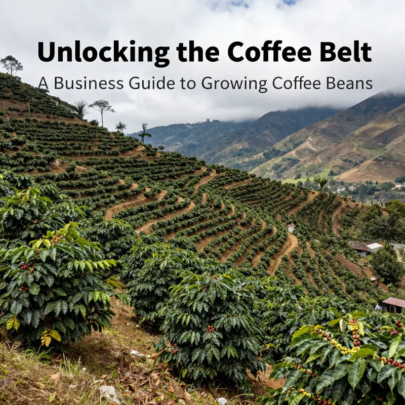 Optimal climate conditions for robust coffee growth in a thriving plantation.