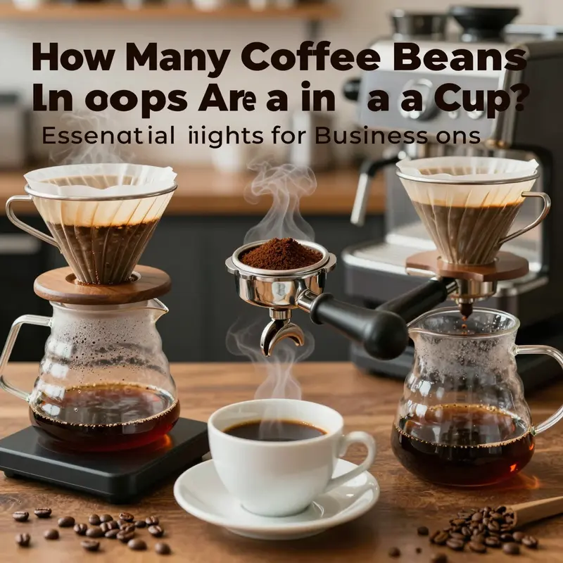 Different brewing methods require varying numbers of coffee beans per cup, impacting taste and serving size.