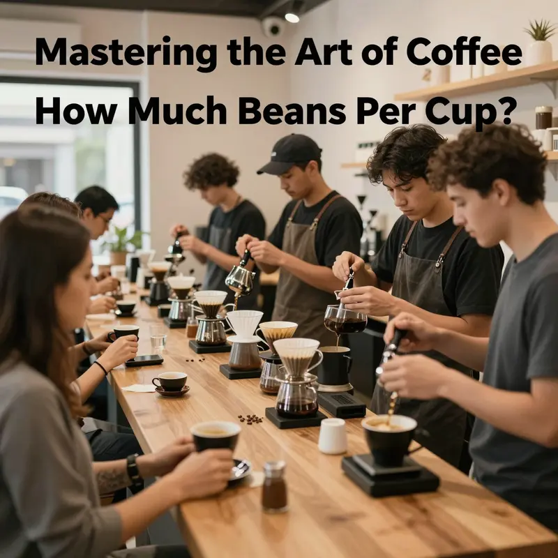 A bustling café scene highlighting various coffee brewing styles and customers enjoying their beverages, embodying the coffee culture.