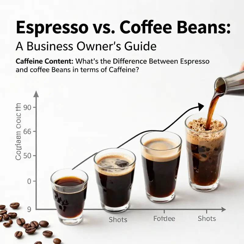 A visual representation of the diversity between raw coffee beans and brewed espresso.