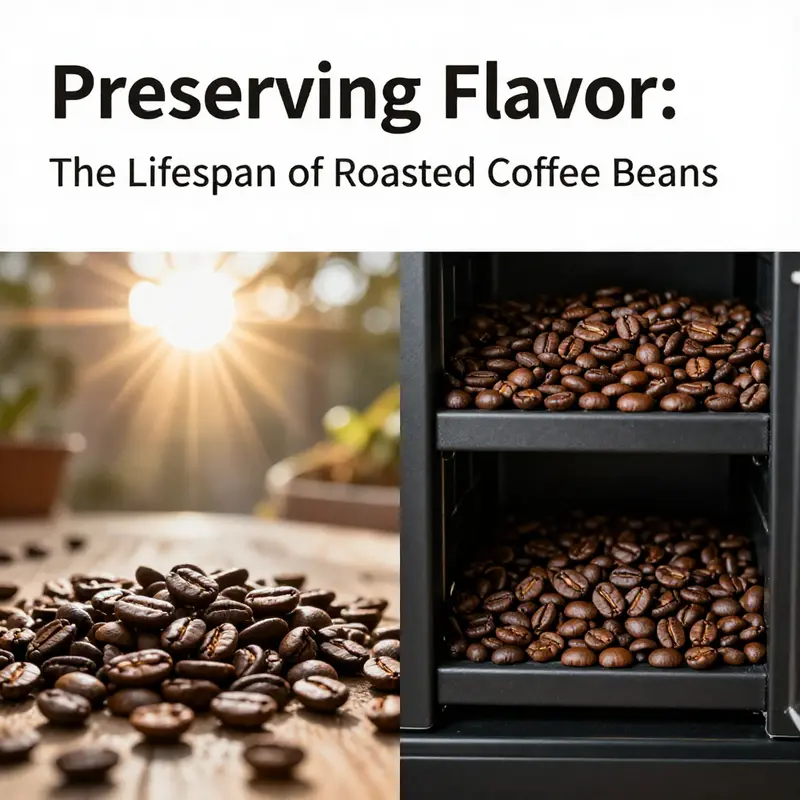 Freshly brewed coffee showcasing the peak flavor stage within weeks of roasting.